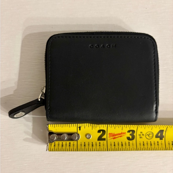 Coach Coin pouch unisex  Black Leather - Picture 2 of 7